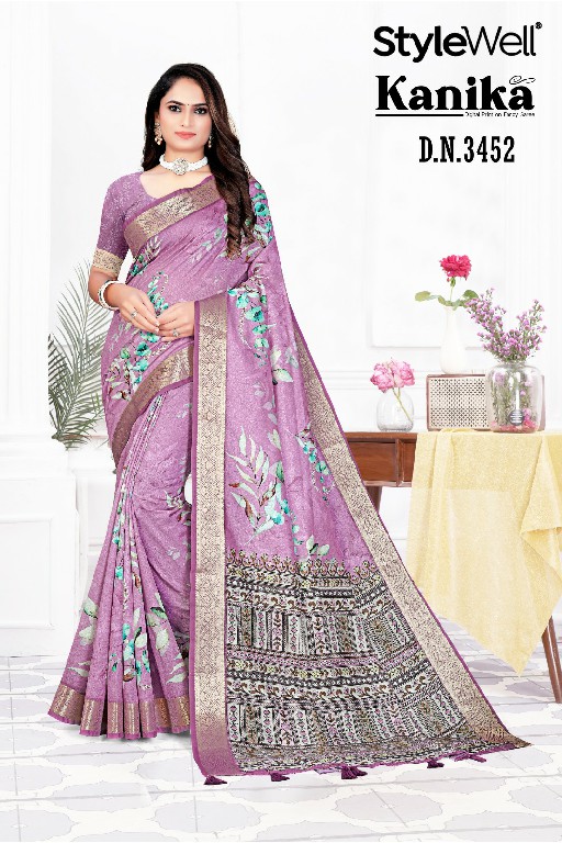 stylewell kanika digital print hit design daily wear saree exports