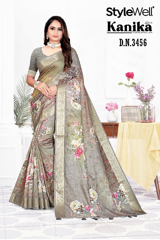 stylewell kanika digital print hit design daily wear saree exports