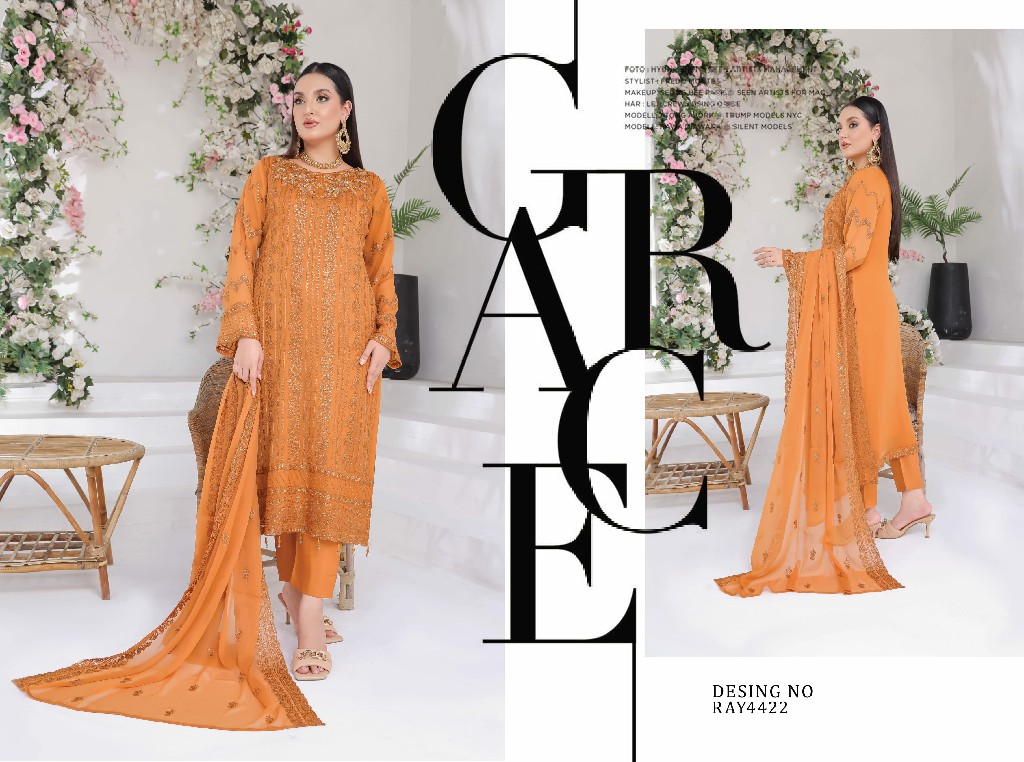 Bin Hameed By Rana Arts Suffha Luxury Embroidered Chiffon Collection