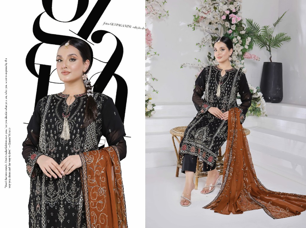 Bin Hameed By Rana Arts Suffha Luxury Embroidered Chiffon Collection