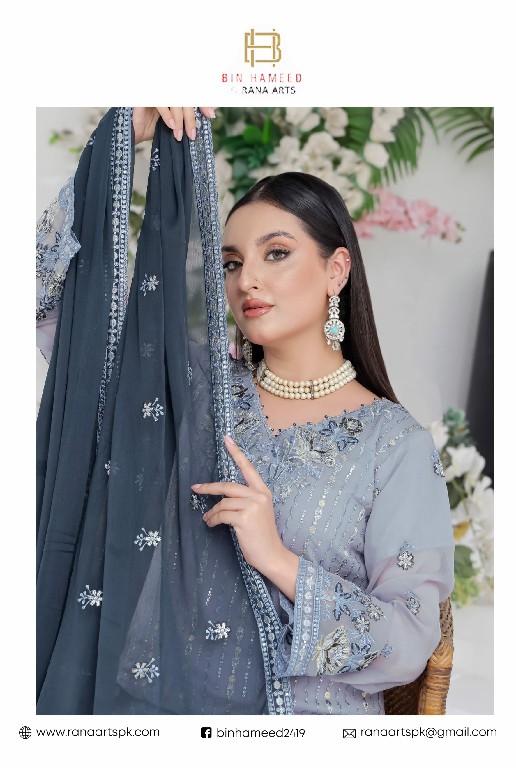 Bin Hameed By Rana Arts Suffha Luxury Embroidered Chiffon Collection