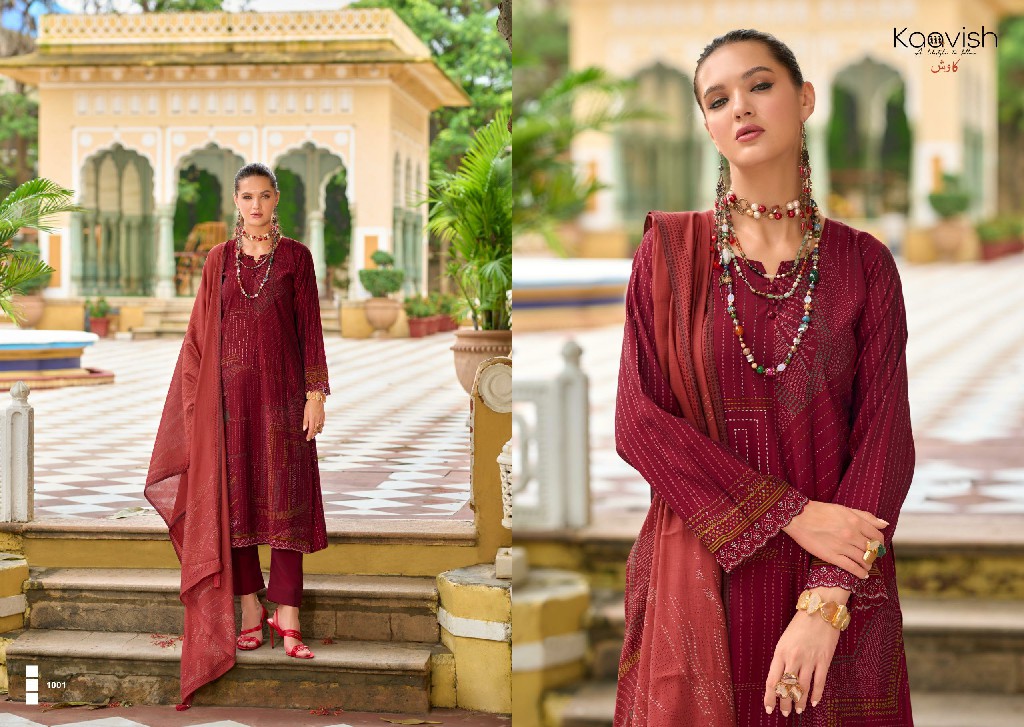 nilofer by kaavish unique colours viscose muslin dress material