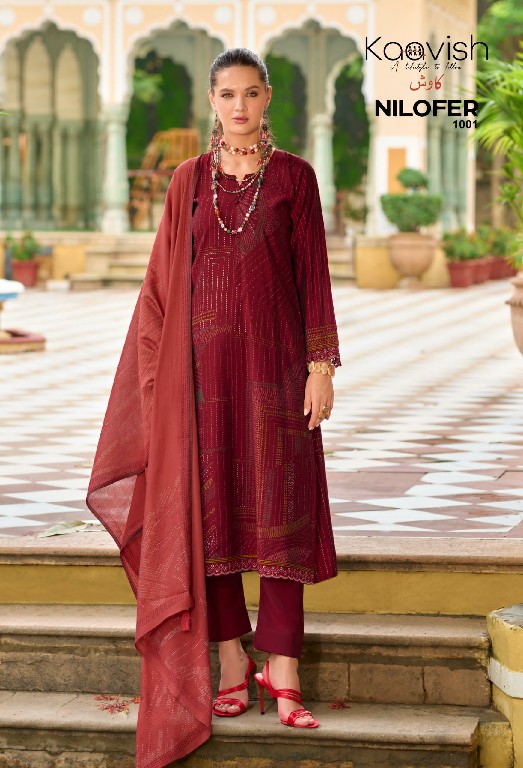 nilofer by kaavish unique colours viscose muslin dress material