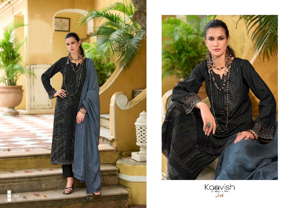 nilofer by kaavish unique colours viscose muslin dress material