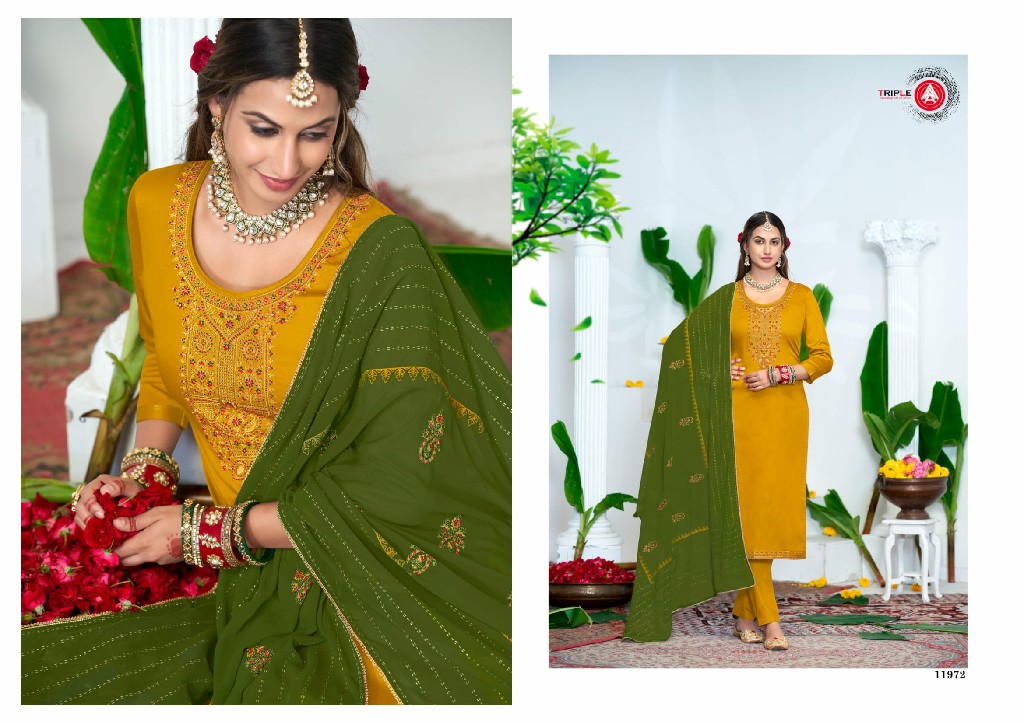 star light by triple aaa diamond work silk cotton suits for ladies