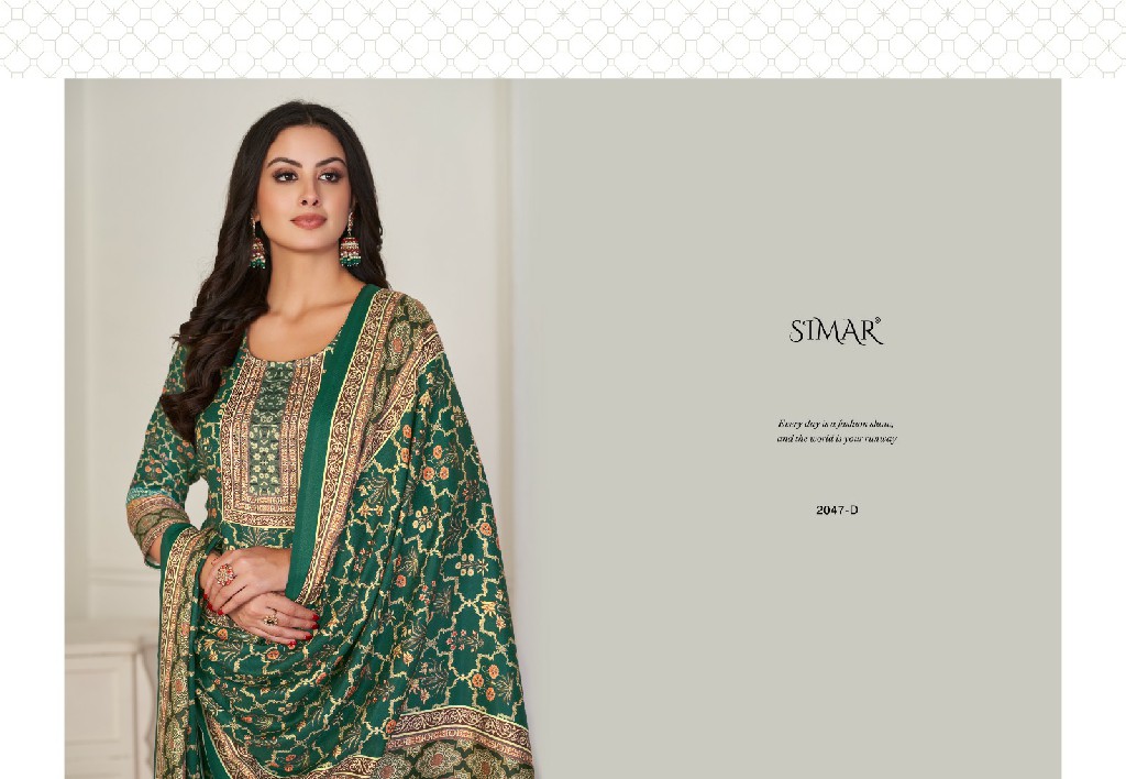 Glossy Simar The Chocolate 2047 Wholesale Pure Pashmina Winter Salwar Suits