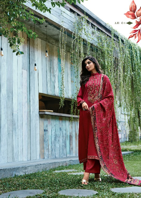 Varsha Akansha Wholesale Viscose Muslin With Embroidery Work Salwar Suits