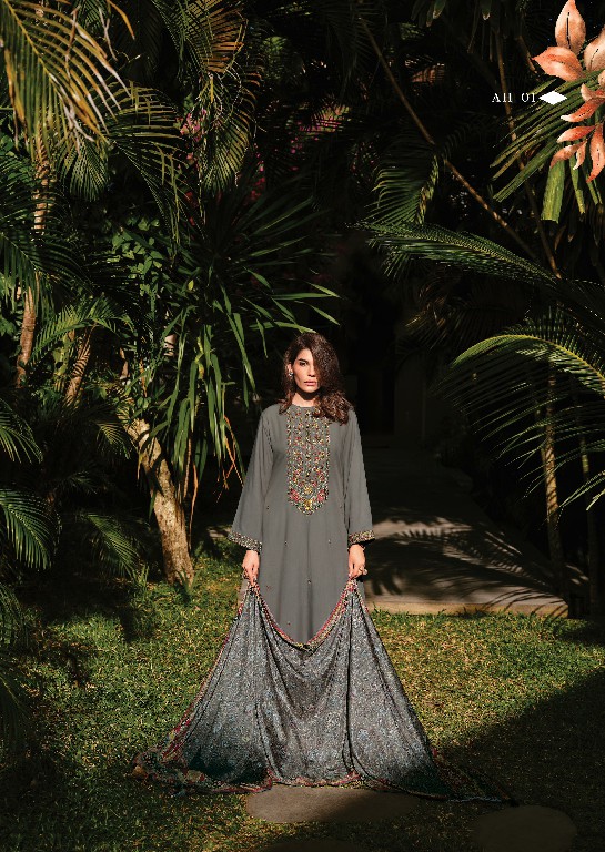 Varsha Akansha Wholesale Viscose Muslin With Embroidery Work Salwar Suits