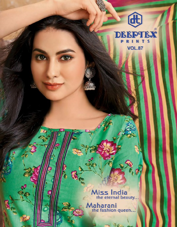 DEEPTEX PRINTS MISS INDIA VOL 87 SUMMER SPECIAL COTTON UNSTITCH SALWAR KAMEEZ COLLECTION