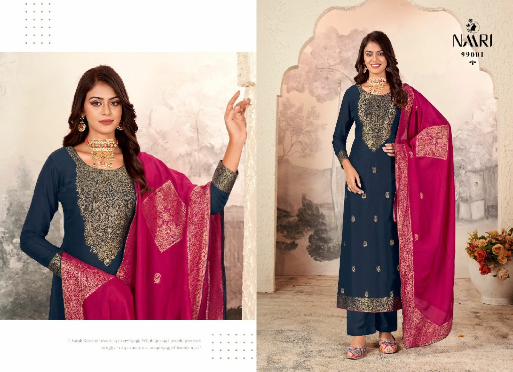 naari vanya elegance style muslin jacquard dress material exports