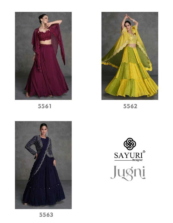 sayuri designer jugni exclusive party wear organza silk full stitch 3pcs dress