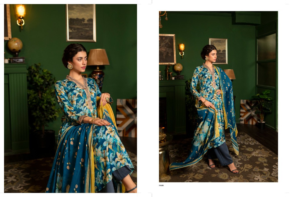 Saanja Saarthi Wholesale Viscose Muslin With Embroidery Work Salwar Suits