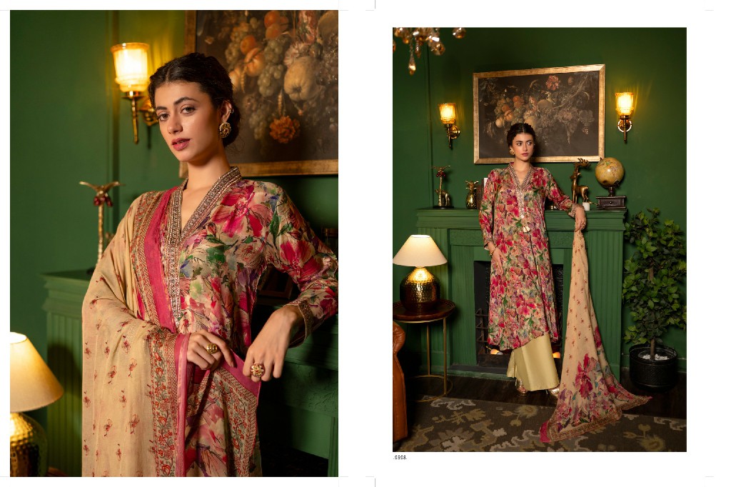 Saanja Saarthi Wholesale Viscose Muslin With Embroidery Work Salwar Suits