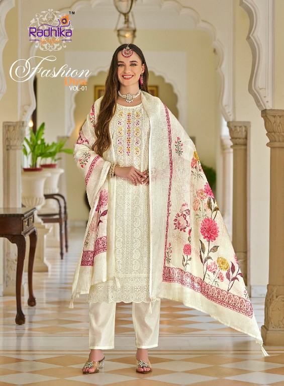 Radhika Lifestyle Fashion Diva Vol-1 Wholesale Readymade 3 Piece Suits
