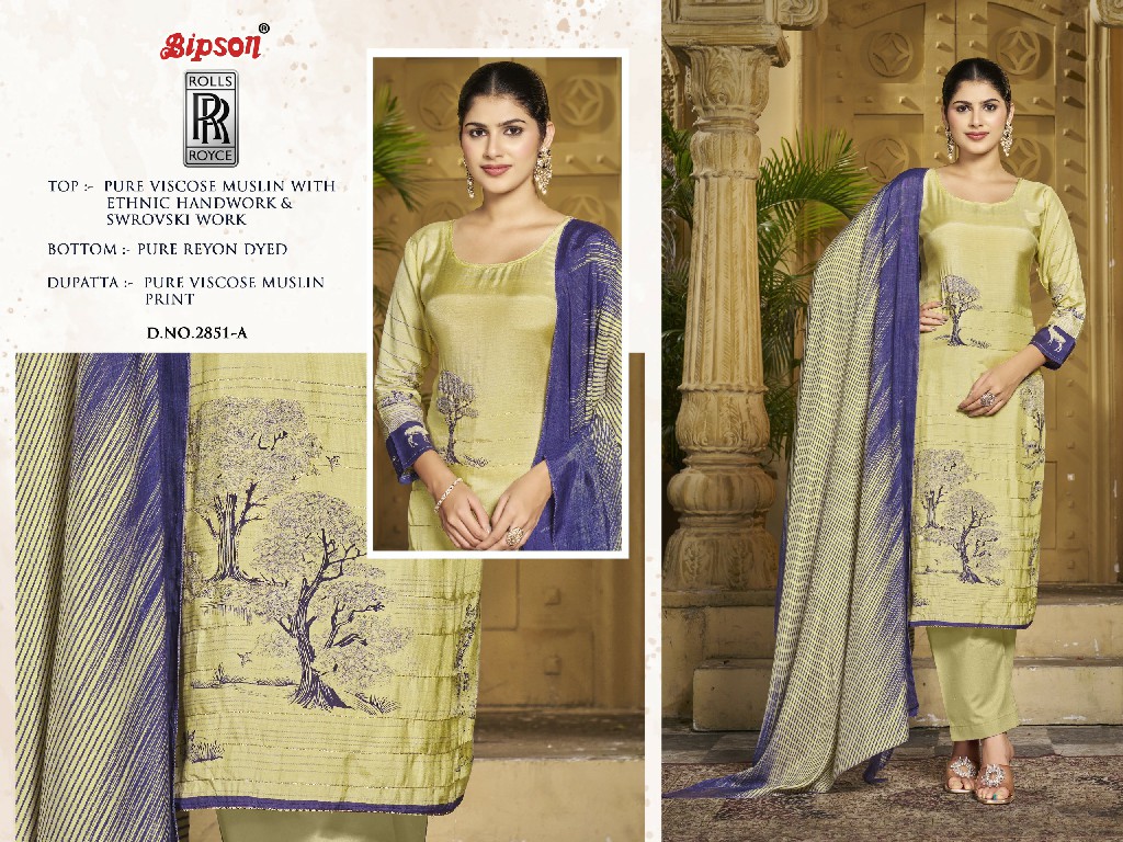 rolls royce 2851 by bipson prints viscose stylish ladies suits online