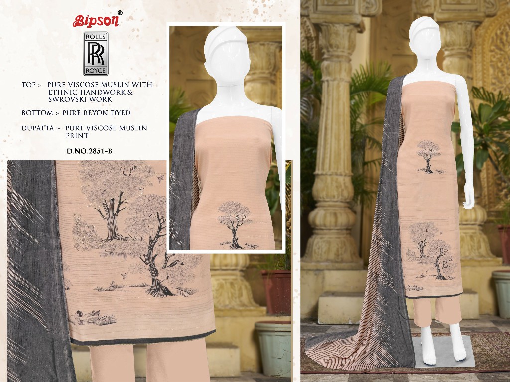 rolls royce 2851 by bipson prints viscose stylish ladies suits online