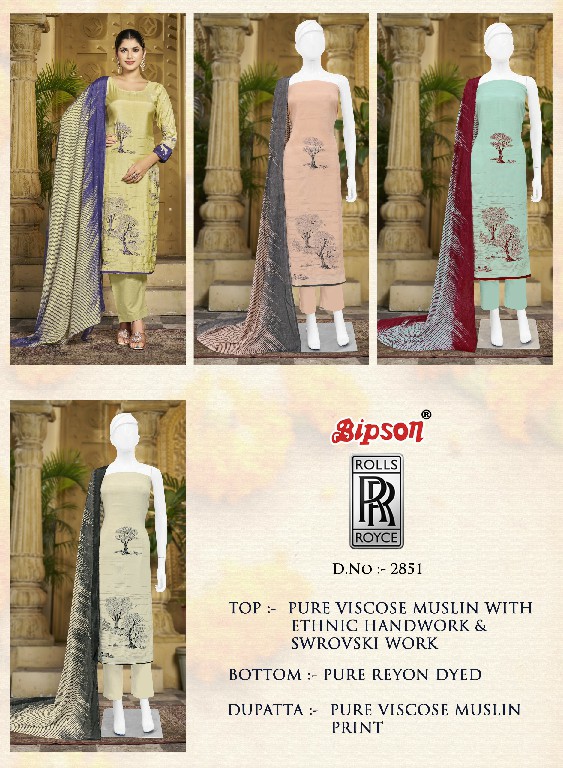 rolls royce 2851 by bipson prints viscose stylish ladies suits online