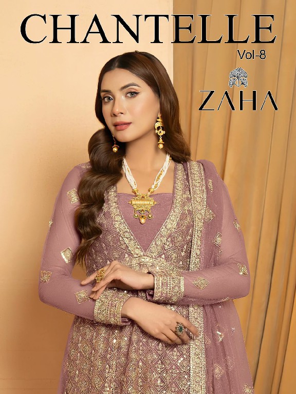 chantelle vol 8 by zaha butterfly net designer unstitch pakistani salwar suit