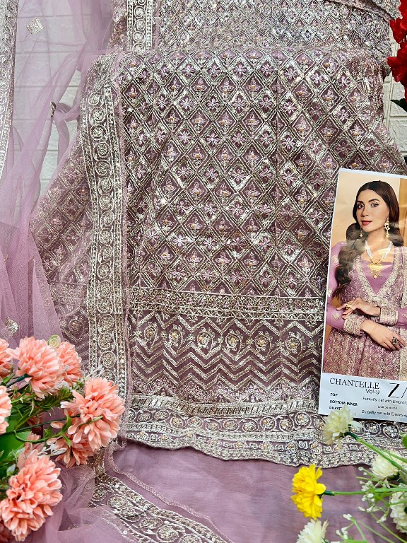 chantelle vol 8 by zaha butterfly net designer unstitch pakistani salwar suit