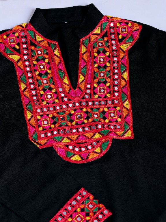 shubhvastra vastra vol 5 rayon embroidered work full stitch navratri mens kurta