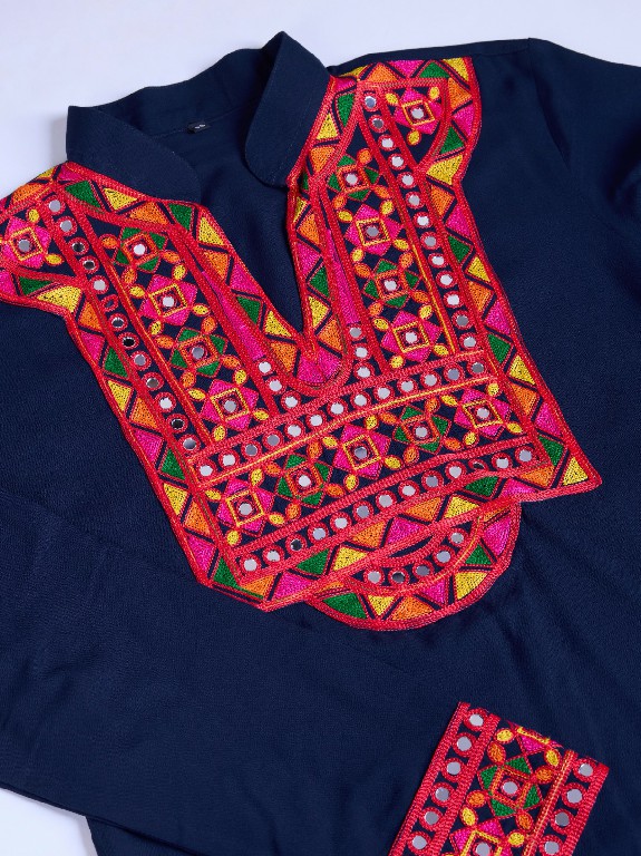 shubhvastra vastra vol 5 rayon embroidered work full stitch navratri mens kurta