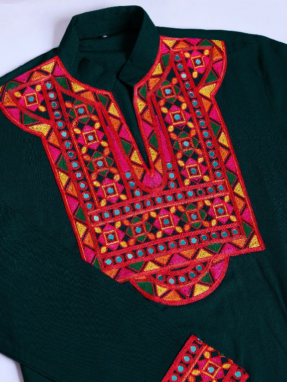 shubhvastra vastra vol 5 rayon embroidered work full stitch navratri mens kurta
