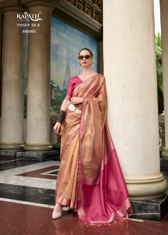 rajpath titan silk traditional tissue silk party wear saree for women