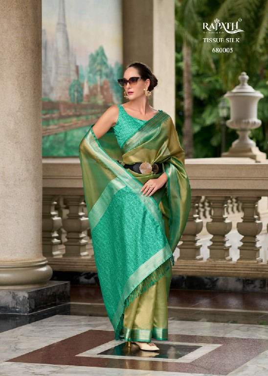 rajpath titan silk traditional tissue silk party wear saree for women