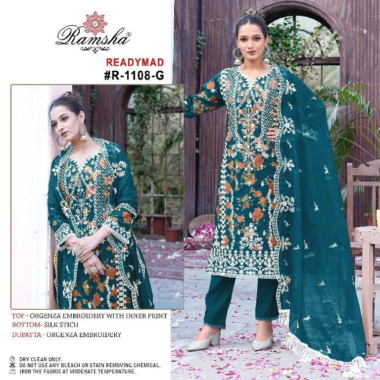 Ramsha R-1108 Wholesale Readymade Indian Pakistani Salwar Suits