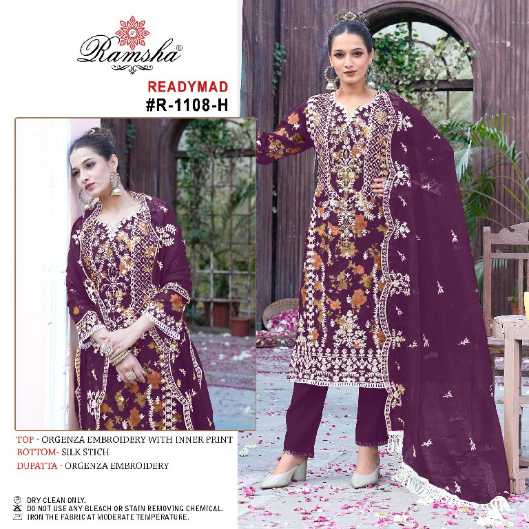 Ramsha R-1108 Wholesale Readymade Indian Pakistani Salwar Suits