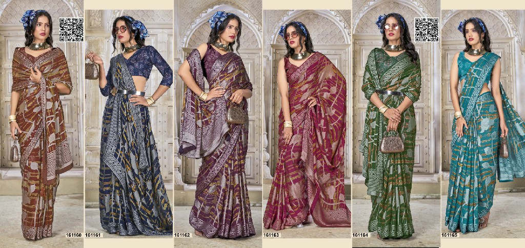 Vallabhi Inaaya Vol-7 wholesale Brasso Fabrics Indian Sarees