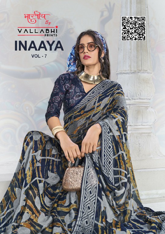 Vallabhi Inaaya Vol-7 wholesale Brasso Fabrics Indian Sarees