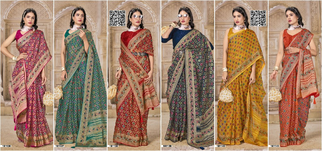 Vallabhi Ashmika Vol-3 Wholesale Brasso Fabrics Ethnic Sarees