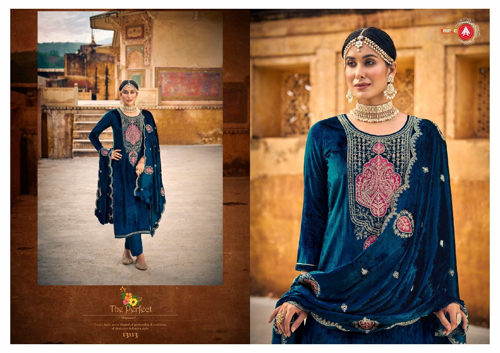 Triple AAA Taj Arabia Wholesale Viscose Makhmali Velvet Winter Suits