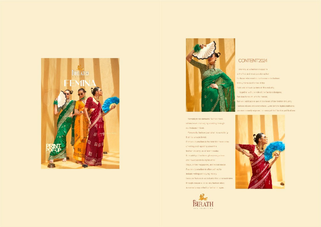 Trirath Femina Wholesale Daani Georgette With Foil Print Sarees