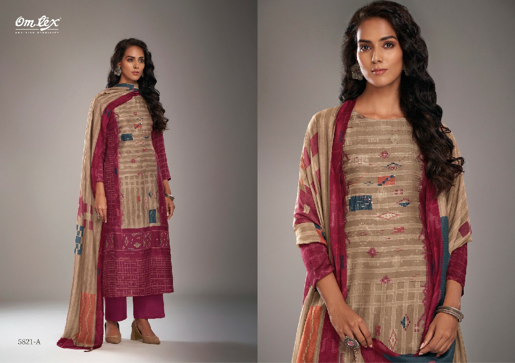 Omtex Navelina Wholesale Russian Silk With Handwork Salwar Suits