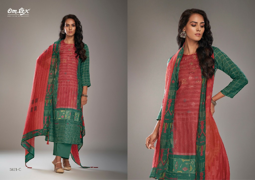 Omtex Navelina Wholesale Russian Silk With Handwork Salwar Suits