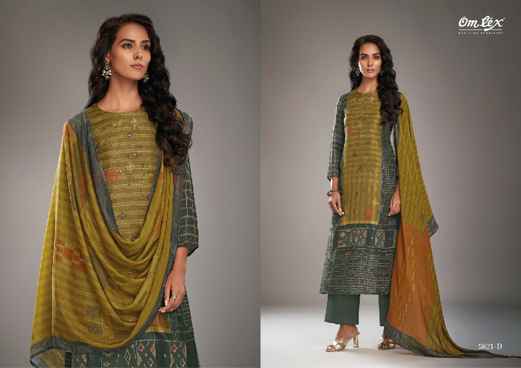 Omtex Navelina Wholesale Russian Silk With Handwork Salwar Suits