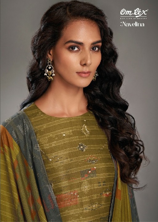 Omtex Navelina Wholesale Russian Silk With Handwork Salwar Suits