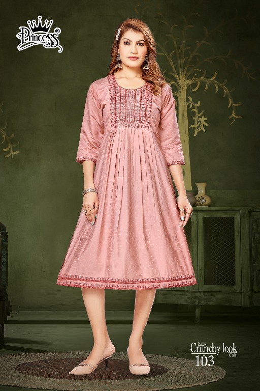 Princess Crunchy Look CAH Wholesale Flair Kurtis Combo