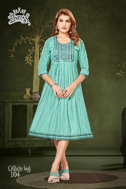 Princess Crunchy Look CAH Wholesale Flair Kurtis Combo