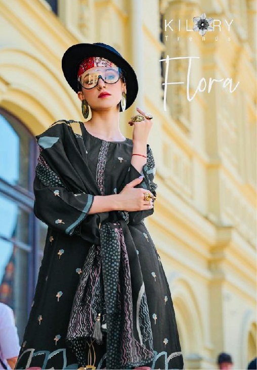 Kilory Flora Wholesale Pure Viscose Muslin With Fancy Embroidery Work Suits