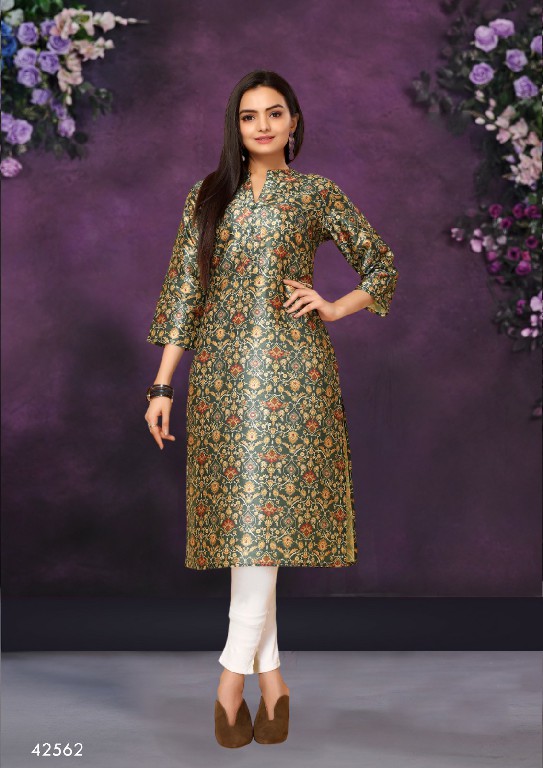 Mahotsav Sasya Vol-2 Wholesale Poly Chanderi Long Kurtis