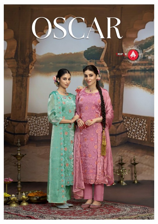 Triple AAA Oscar Wholesale Berberry Silk With Jarkan Work Dress Material