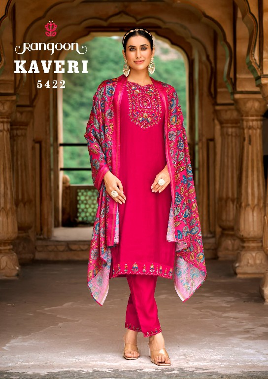 Rangoon Kaveri Wholesale Viscose With Khatli Work Readymade Suits