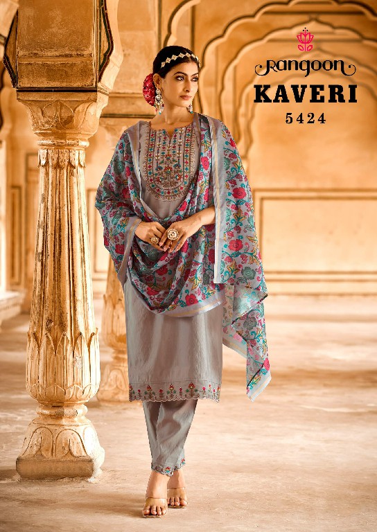 Rangoon Kaveri Wholesale Viscose With Khatli Work Readymade Suits