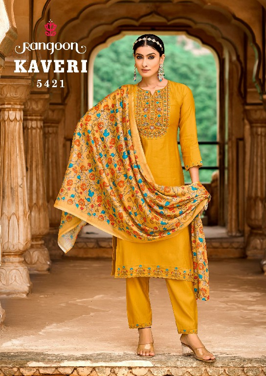 Rangoon Kaveri Wholesale Viscose With Khatli Work Readymade Suits