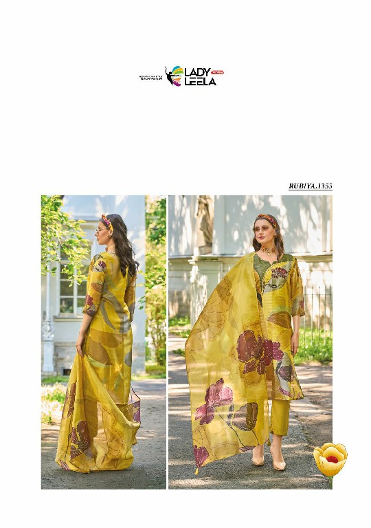 rubiya by lady leela jacquard shimmer digital print readymade suits