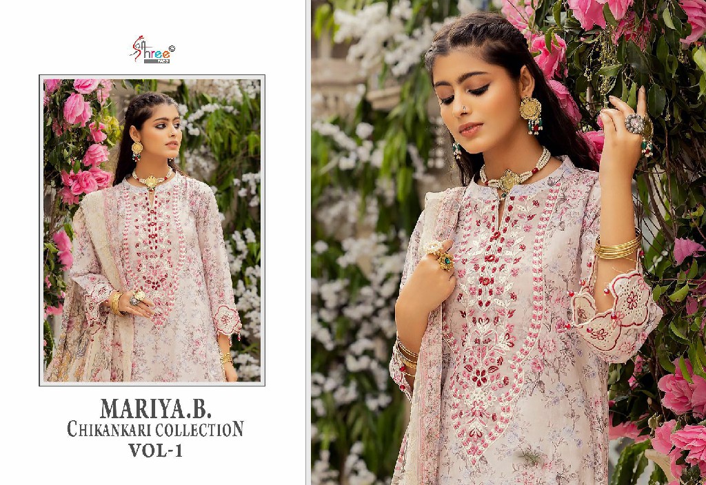 mariya b chikankari collection vol 1 by shree fab cotton pakistani 3pcs suits