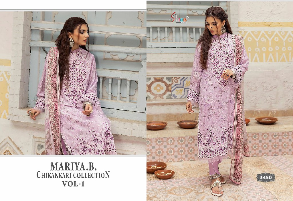 mariya b chikankari collection vol 1 by shree fab cotton pakistani 3pcs suits